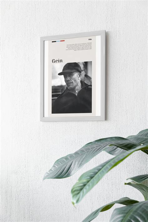 Ed Gein Poster Wall Art Serial Killer Edward Theodore Gein Butcher Of Plainfield Ghoul Criminal