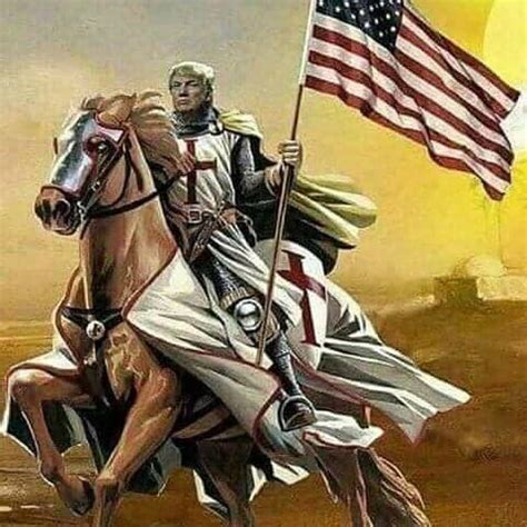 Trump As Knight Templar With An American Flag PatriotMinear