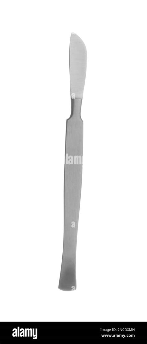 Surgical Scalpel On White Background Medical Instrument Stock Photo