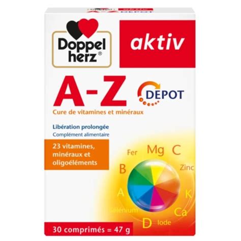 Doppel Herz Aktiv A Z Depot Cure De Vitamines Minéraux 30 Comprimés