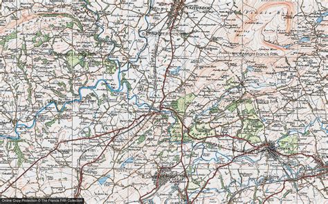 Historic Ordnance Survey Map Of Whalley 1924