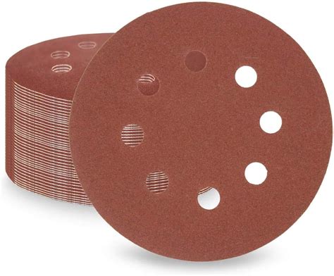 Pcs Feuilles Abrasives Mm Pouces Trous Disques Abrasifs Pour