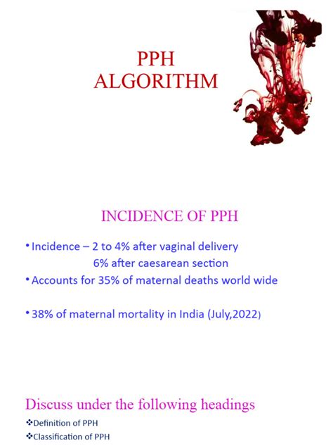 Pph Algorithm Pdf Childbirth Uterus