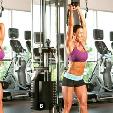 Cable Rope Overhead Triceps Extension By Roxxang Franklin Exercise