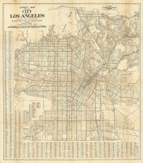 Hand Painted Map of Los Angeles, California 1900 / Retro Los Angeles ...