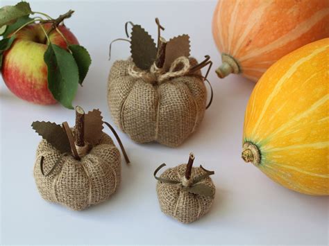 Eco Jute Pumpkinspumpkins With Buckwheatfall Decorhalloween Decor