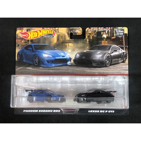風火輪 hot wheels 汽車文化 雙車套裝 速霸陸 subaru 凌志 lexus rc f gt3 精裝 膠胎 蝦皮購物