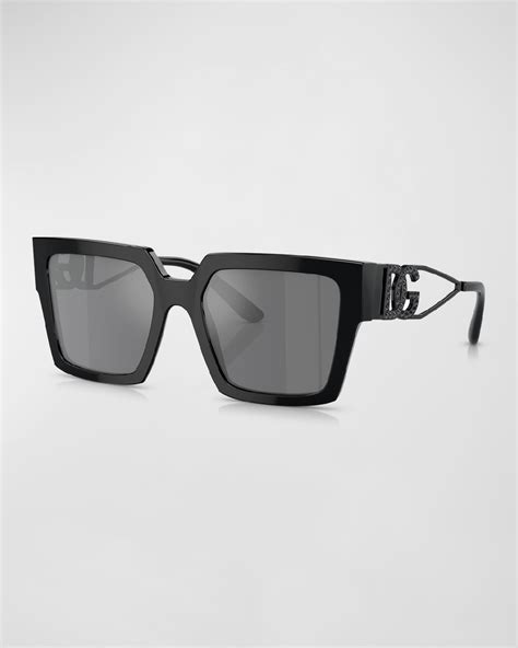 Dolceandgabbana Dg Logo Cutout Square Acetate Sunglasses Neiman Marcus