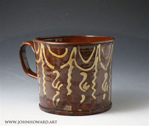 Slipware Earthenware Tankard English Circa 1800 Period John Howard