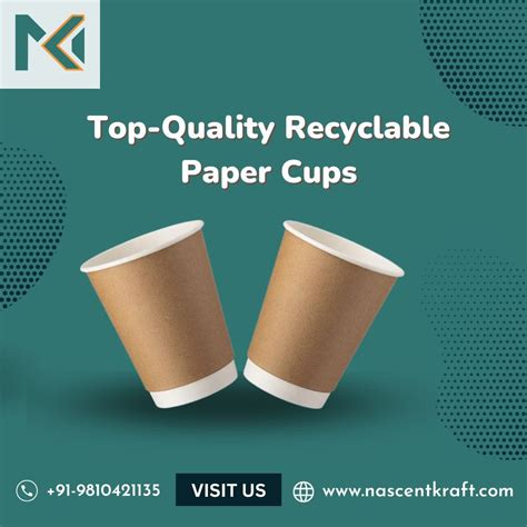 Top-Quality Recyclable Paper Cups - Nascent Kraft - Medium