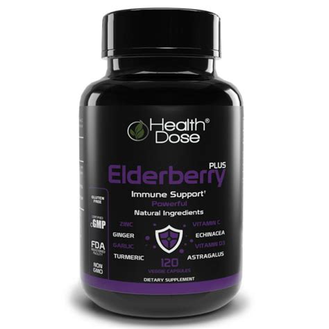 Elderberry Plus 11 In 1 Defense Immune Support Booster By Health Dose With Vitamin C Zinc