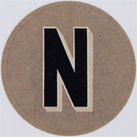 Vintage Sticker Letter N By Leo Reynolds Via Flickr