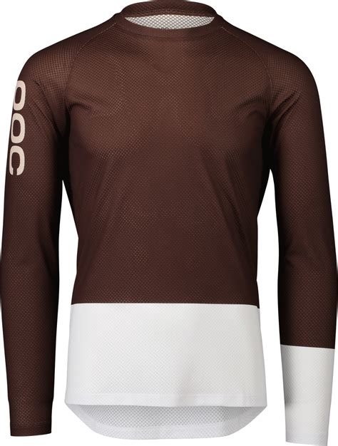 Cyklistický dres POC MTB Pure LS Jersey Axinite Brown Hydrogen White