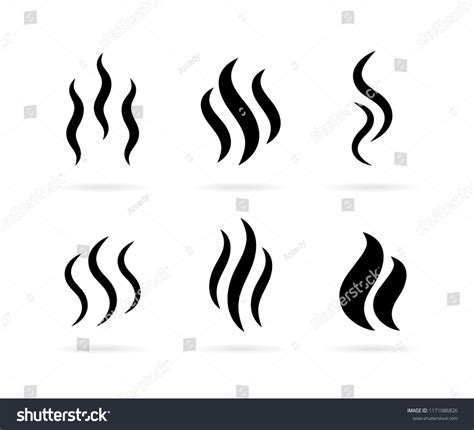 Hot Steam Vector Icon Isolated On White Background Ad AD Vector Steam Hot Icon In