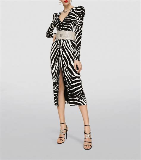 Womens Dolce Gabbana Multi Zebra Print Dress Harrods Uk