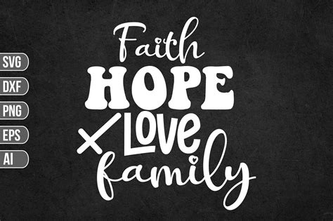 faith hope love family graphic  mottakinkha creative fabrica