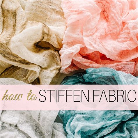 How To Stiffen Fabric For Sewing And Craft Fabric Stiffener Fabric