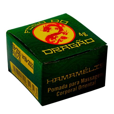 Fogo Do Dragão Hamamélis Pomada Para Massagem Corporal Oriental 4 G