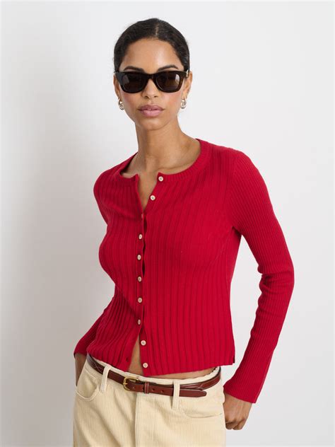 Kristin Ribbed Cardigan Alex Mill