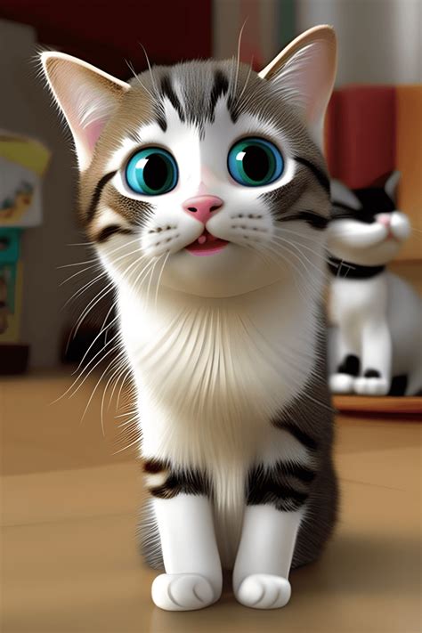 Lindo Gato Al Estilo Disney Pixar Creative Fabrica