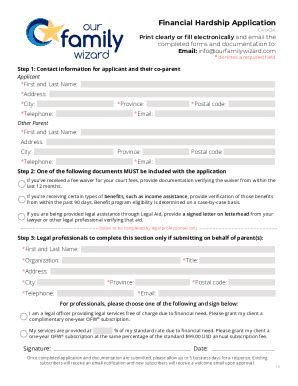 Family Wizard Fee Waiver - Fill Online, Printable, Fillable, Blank ...