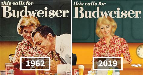 Budweiser Adapts Its Sexist Ads From The 50s And 60s To 2019 Bored Panda