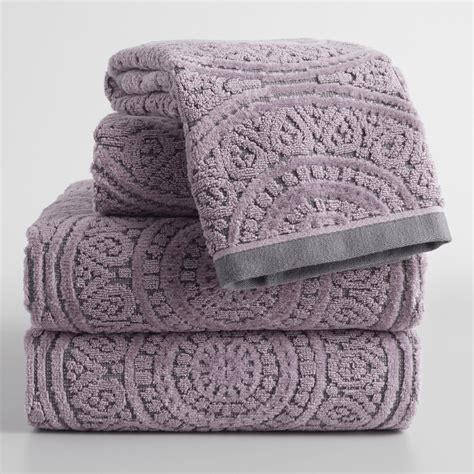 This Plush Velour Bath Towel Features An Intricate Circle Pattern In