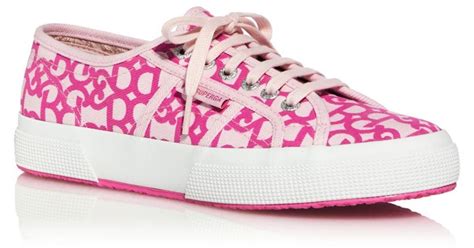 Superga Barbie Movie Lace Up Denim Print Sneakers In Pink Lyst