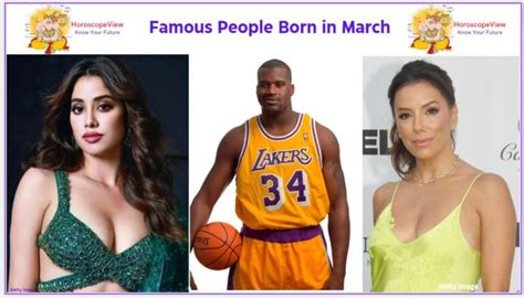 March Celebrities - Famous People Born in March