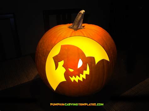 Ghost Head Monster Pumpkin Carving Template Digital Stencil Download Pumpkincarvingtemplates