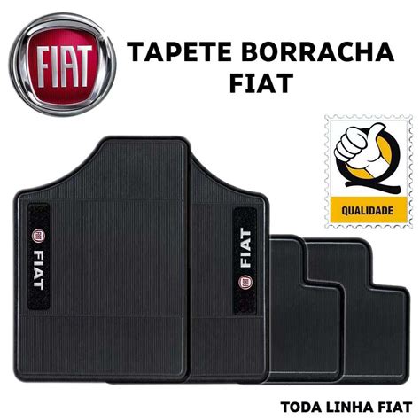 Jogo De Tapete Automotivo Para Todos Carros Fiat Emborrachado Preto