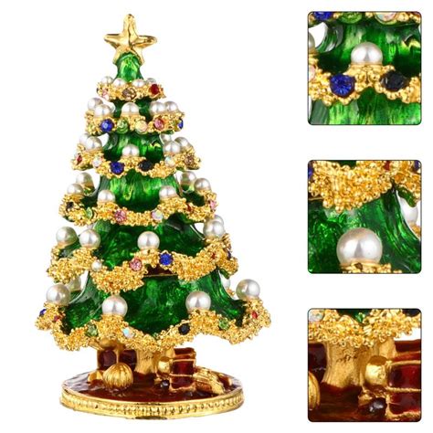 Christmas Tree Jewelry Box Treasure Case Storage O Grandado