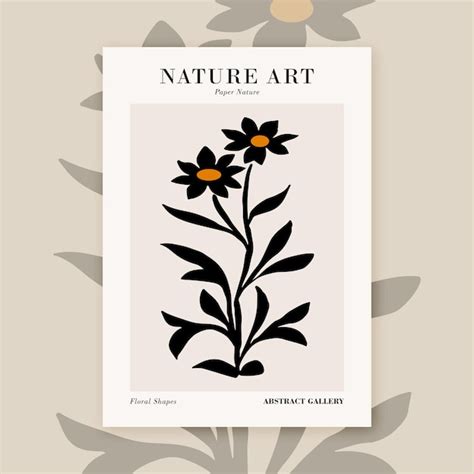 Vektor Illustration Natur Kunst Plakat Druck Botanische Formen