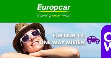 Europcar One Way Mietwagen nur 1 für 24 Stunden Reiseschnäppchen