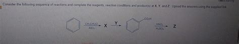 Solved Consider The Following Sequence Of Reactions And