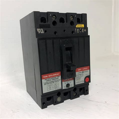 Ge Teml34100 100a Mag Break Circuit Breaker 480 Vac 3p 100 Amp General