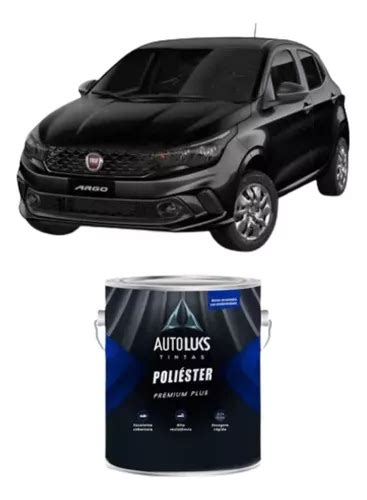 Tinta Poliester Preto Vulcano Lisa Fiat 900ml Autoluks MercadoLivre