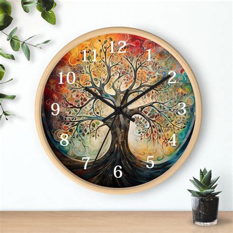 Wooden Wall Clock Tree Of Life Clock Abstract Tree Of Life Art