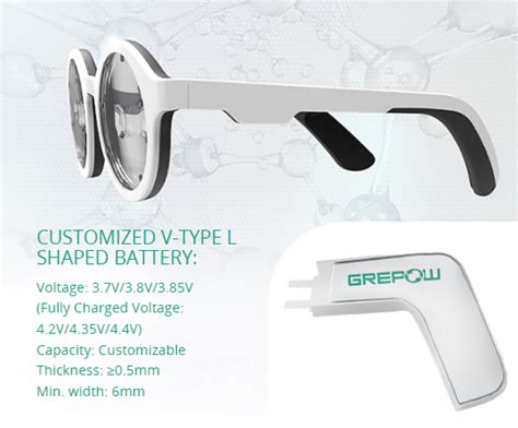 Pouch L Shaped Rechargeable Lithium Ion Battery Grepow