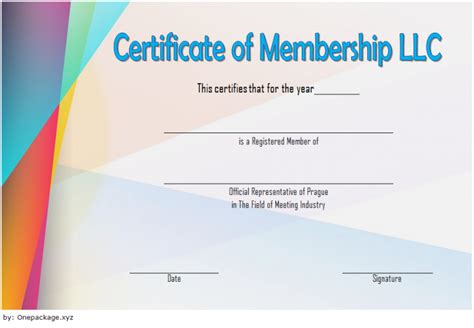 Editable LLC Membership Certificate Template 9 Top Free Designs