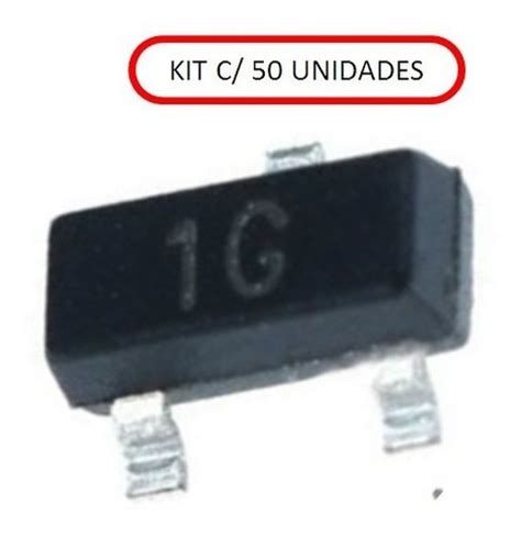 Bc847c 100 Unidade Transistor Smd 45v Bc847 C 1gw Ou 1g