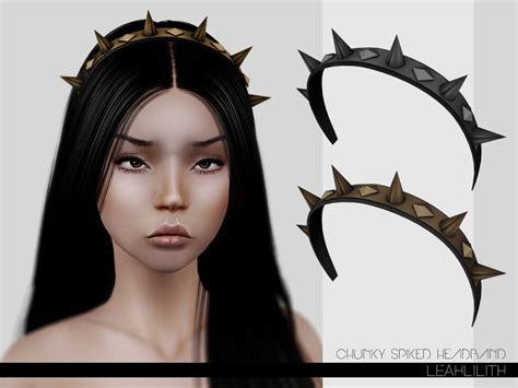 Leah Lillith S LeahLillith Chunky Spiked Headband Sims Sims Hair Sims 3