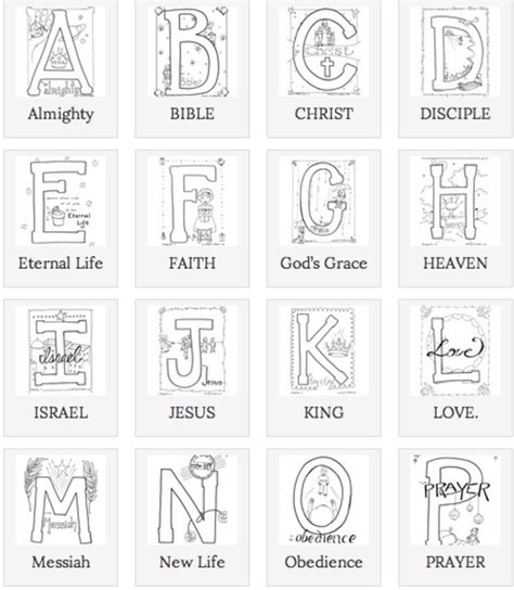 These are some beautifully illustrated Biblical ABCs for coloring ...