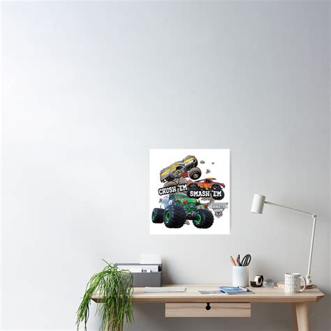 Monster Jam Artwork Monster Trucks Poster For Sale By Briaannaaa24