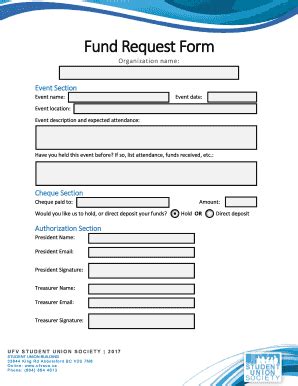 Fillable Online Fund Request Form Fund Request Form Fax Email Print