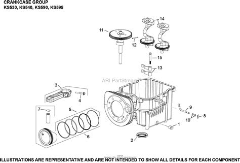 Kohler KS540 3011 MTD 18 HP 13 4 Kw Parts Diagram For Crankcase 2 22