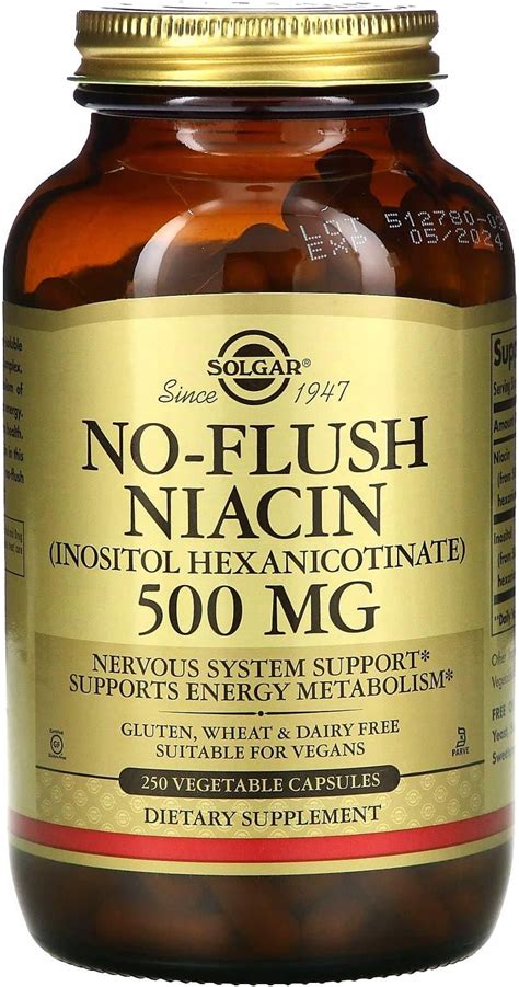 Solgar No Flush Niacin 500 Mg 250 Kaps Opinie I Ceny Na Ceneopl