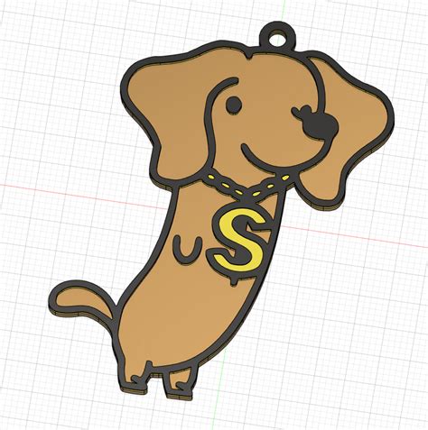 Stl File Pack Keychain Fat Dachshund Bachicha D Printable Design To