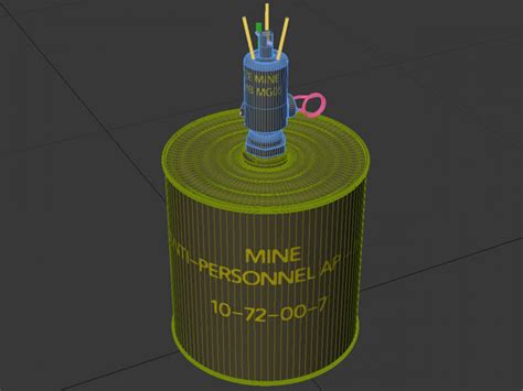 M16 Ap Mine 3d Model By Mesh Factory