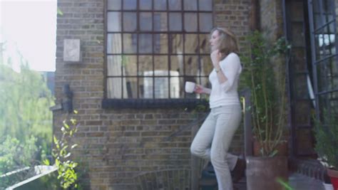 Attractive Mature Woman Enjoying Quiet Moment Stock Footage Video Royalty Free